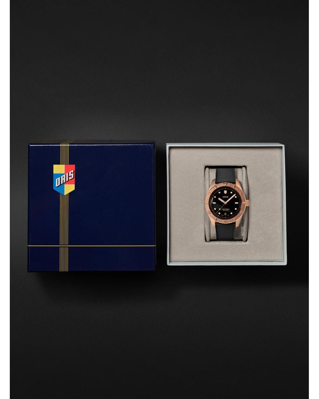 Oris Black Divers-Sixty Five Automatic Bronze Watch, Ref. 01 733 7771 3154-07 4 19 18Br for men