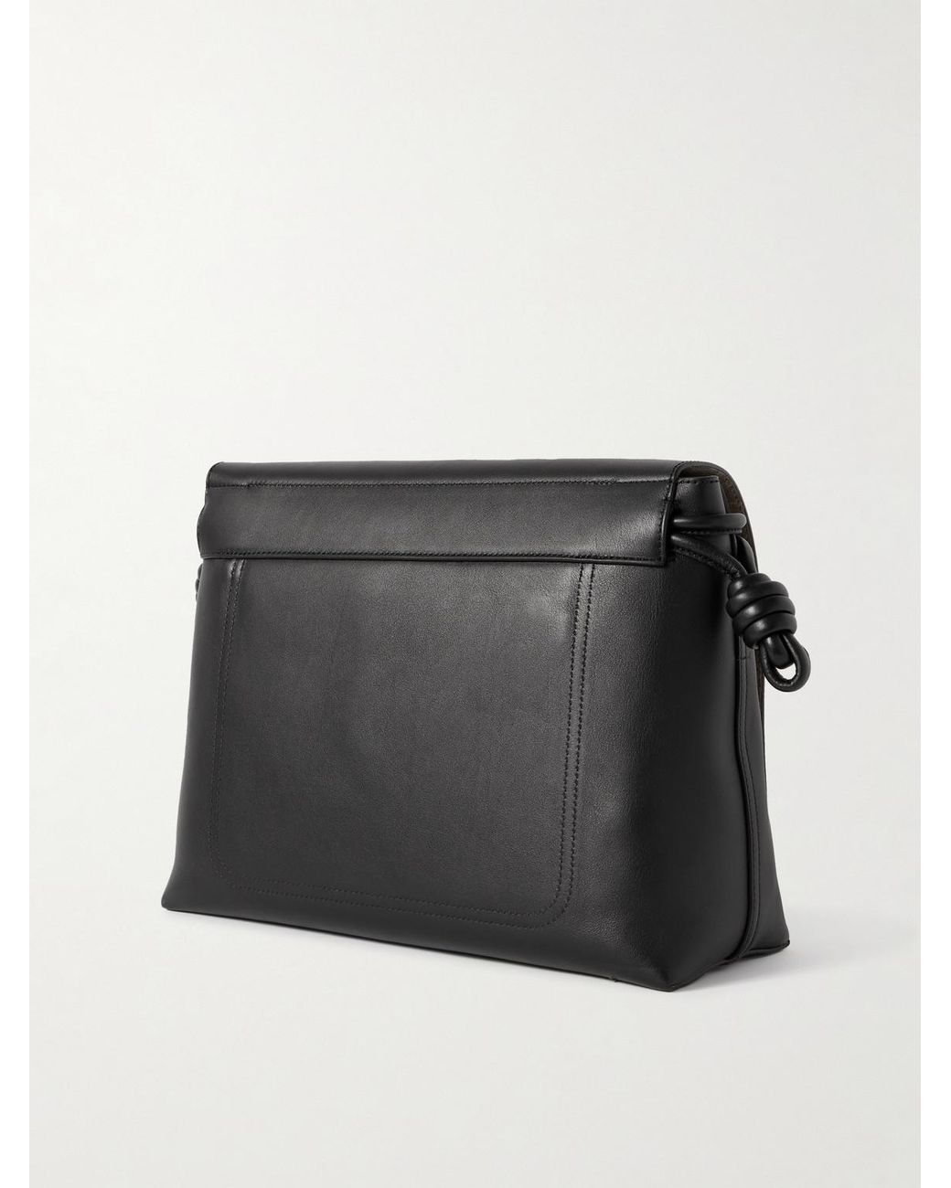 Loewe Black Flamenco Leather Messenger Bag for men