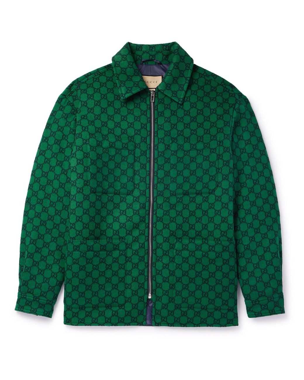 gucci-Green-Monogrammed-Padded