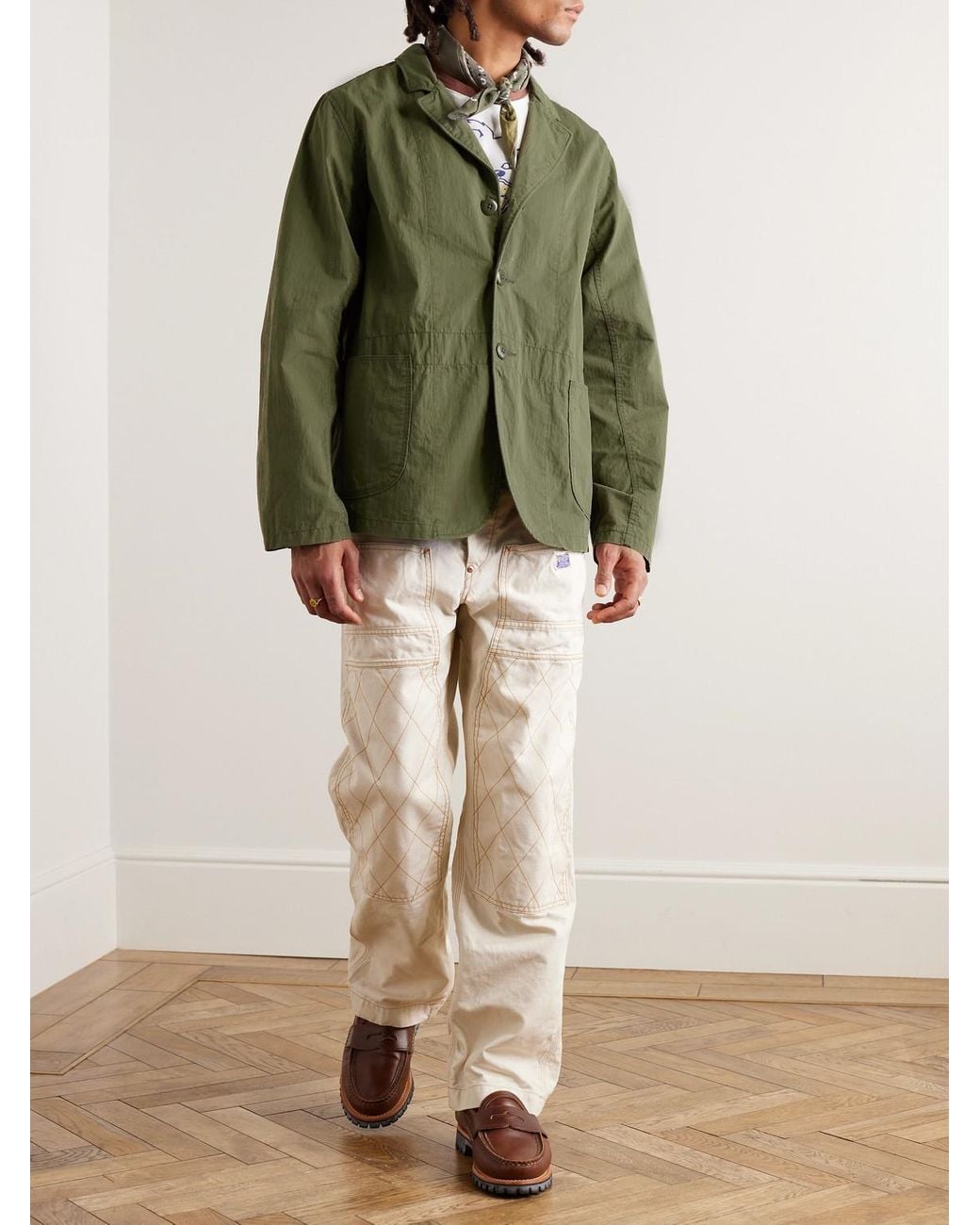 Kapital Green Cotton-Blend Ripstop Jacket for men