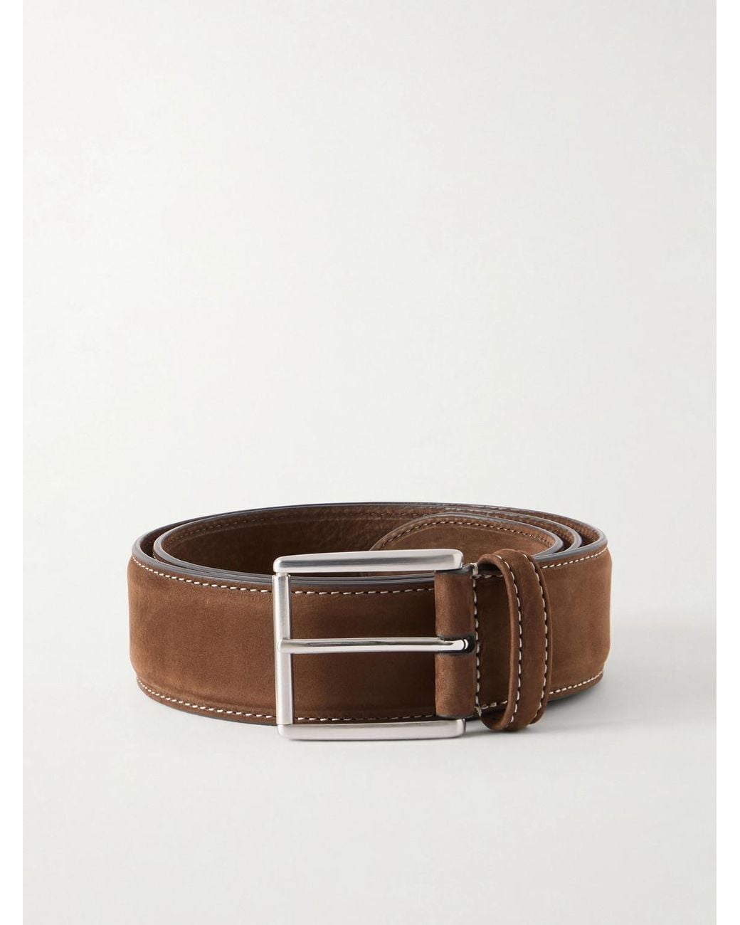 Andersons Brown 3Cm Suede Leather Belt for men