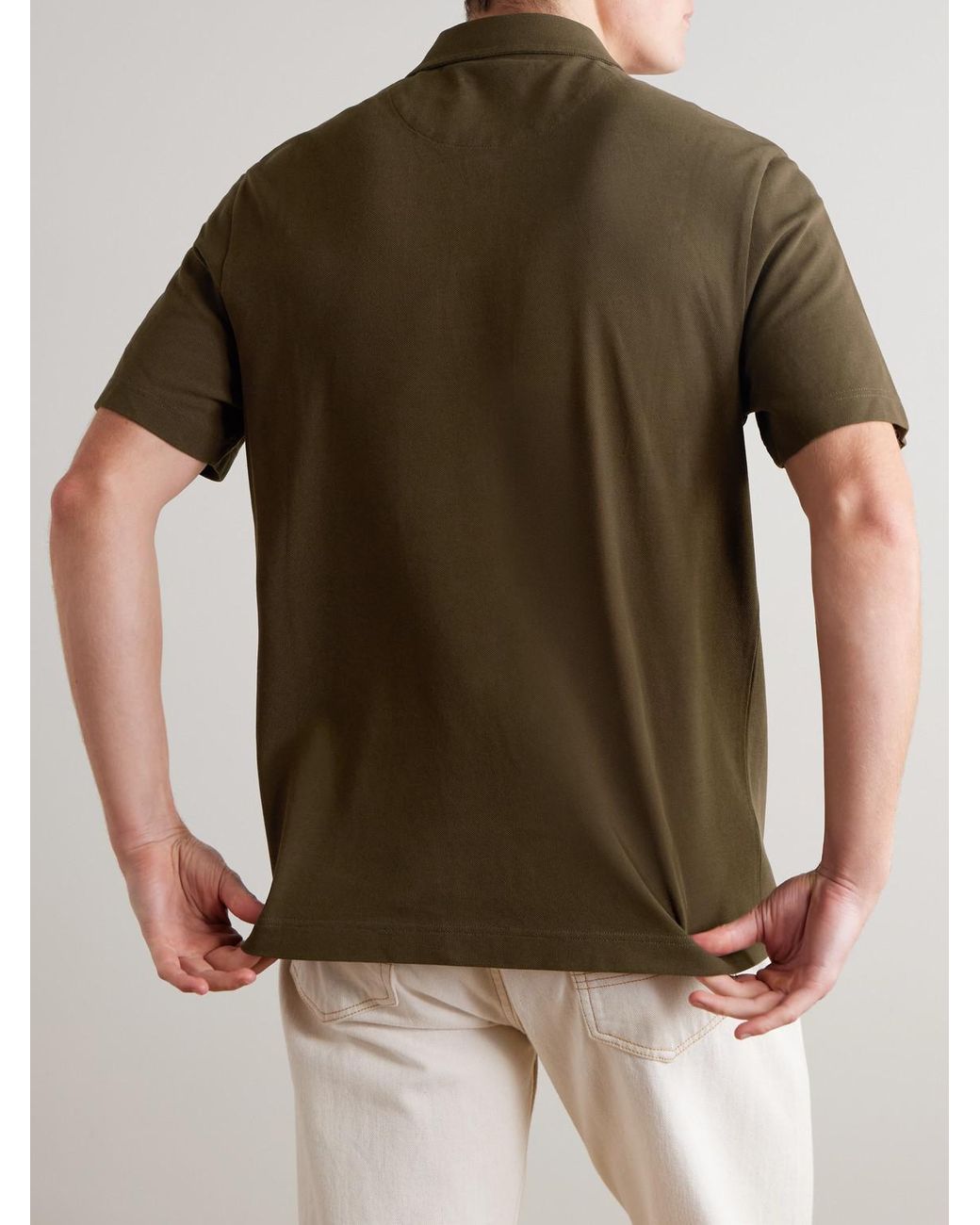 Mr P. Green Cotton-piqué Polo Shirt for men