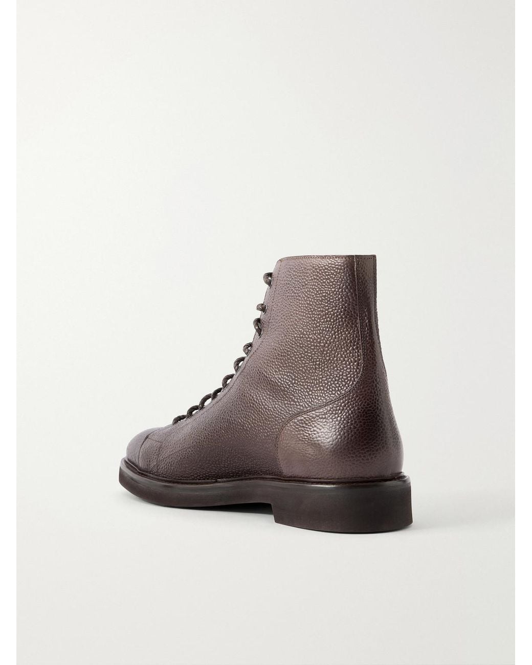 Mr P. Brown Monkey Full-Grain Leather Boots for men