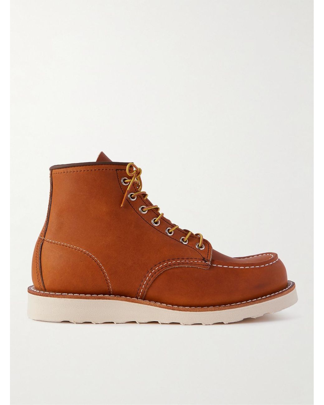 Red Wing Brown 875 Classic Moc Leather Boots for men