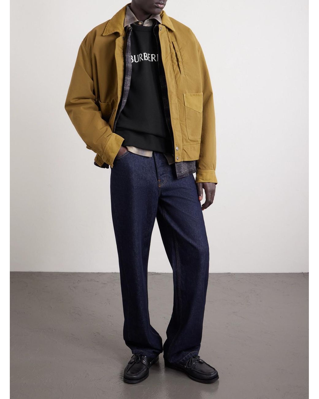 Burberry Black Logo-print Cotton-jersey Sweatshirt for men