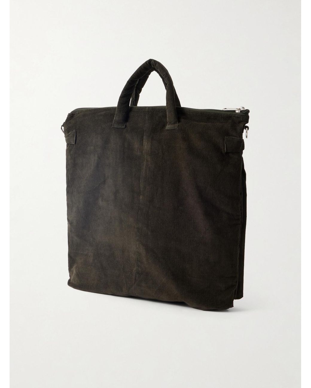 Kardo Black Cotton-Corduroy Tote Bag for men