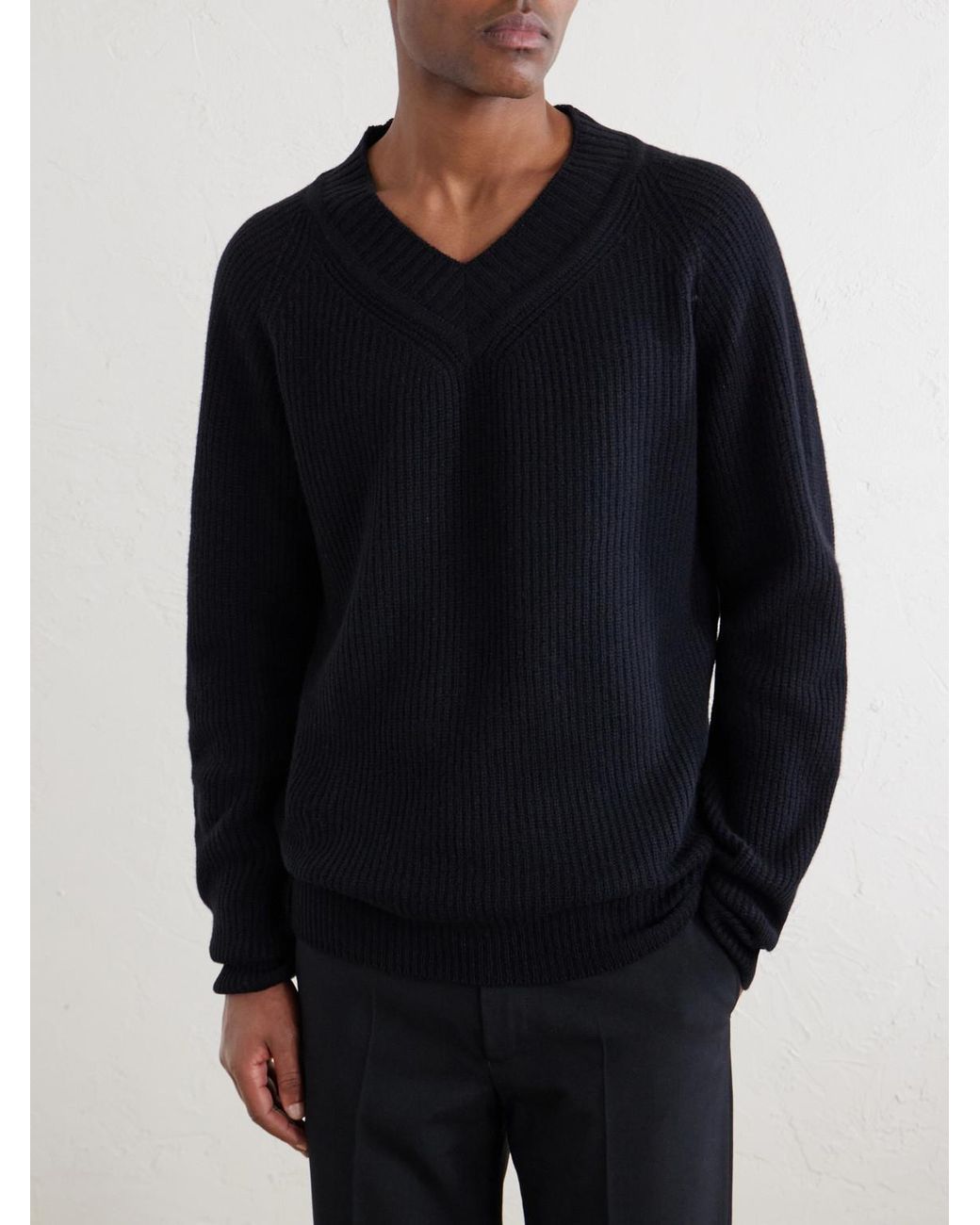 John Smedley Blue Carden Recycled-Cashmere And Wool-Blend Sweater for men