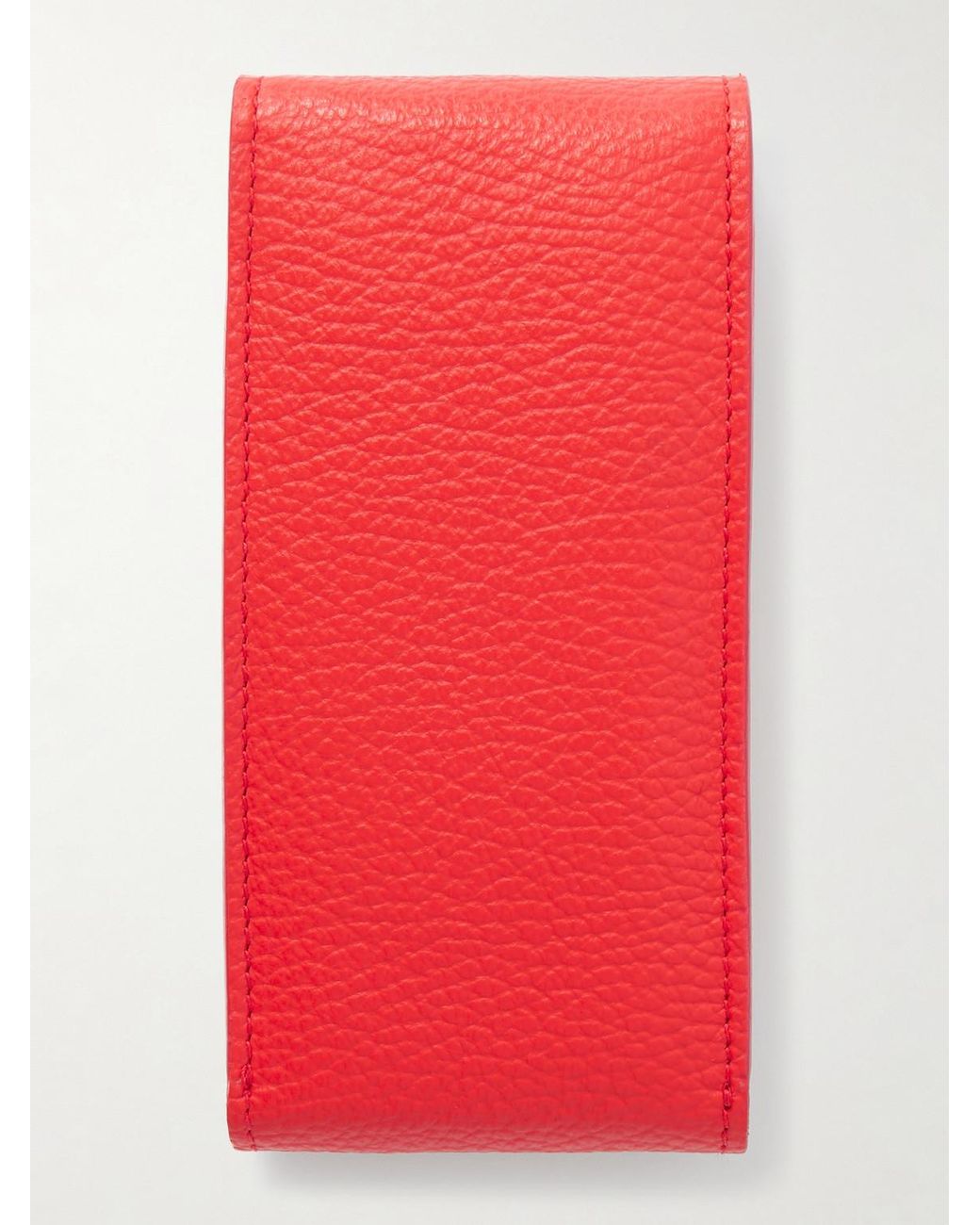 Rapport Red Portobello Full-Grain Leather Watch Pouch for men