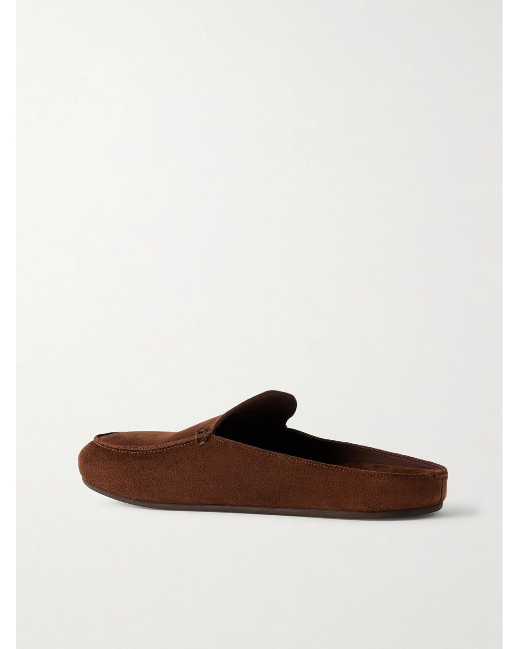 VINNY'S Brown Donnie Suede Loafers for men