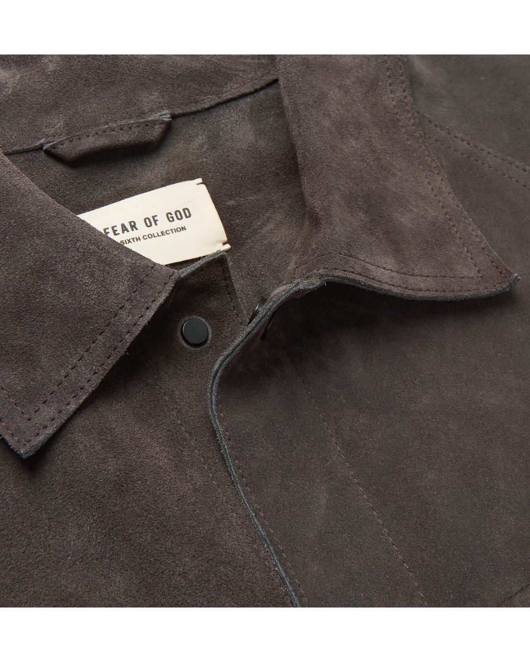 Fear Of God Suede Trucker Jacket in 