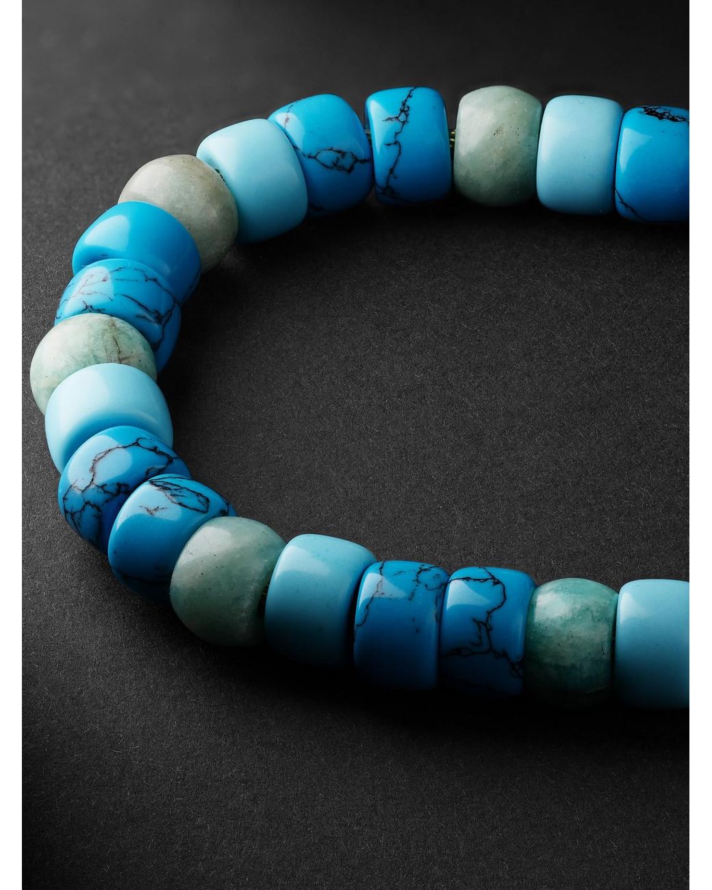 Carolina Bucci Mykonos Forte Beads Blackened Multi-Stone Bracelet for men