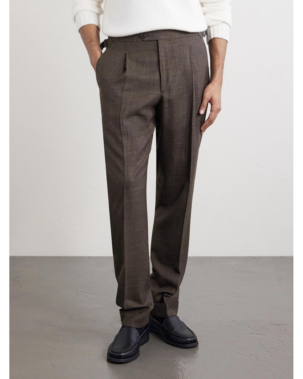 Saman Amel Gray Amie Straight-leg Wool for men