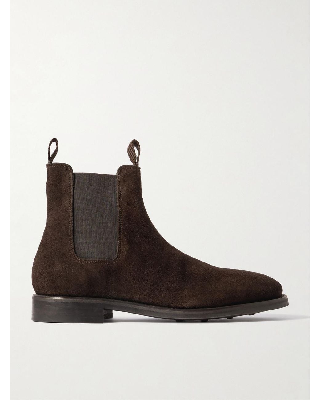 Morjas Brown Suede Chelsea Boots for men