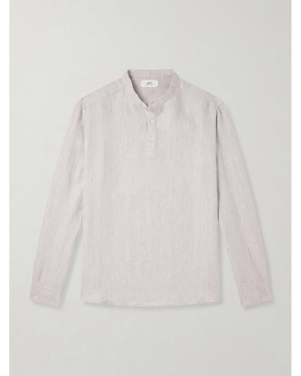 Mr P. White Linen Shirt for men
