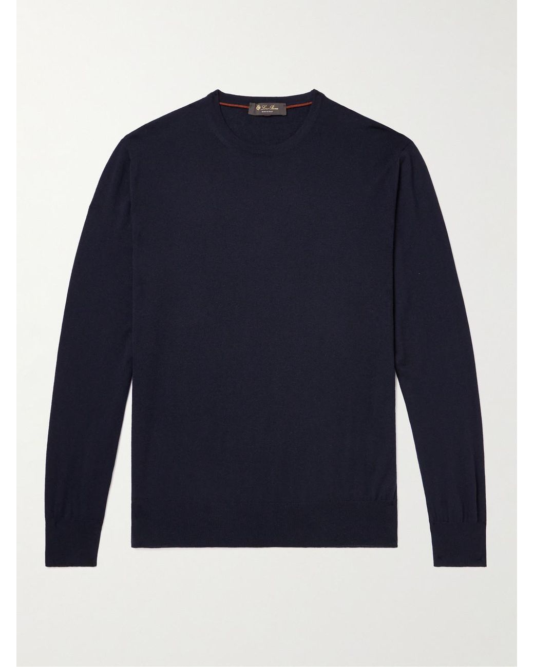 Loro Piana Blue Cashmere Sweater for men