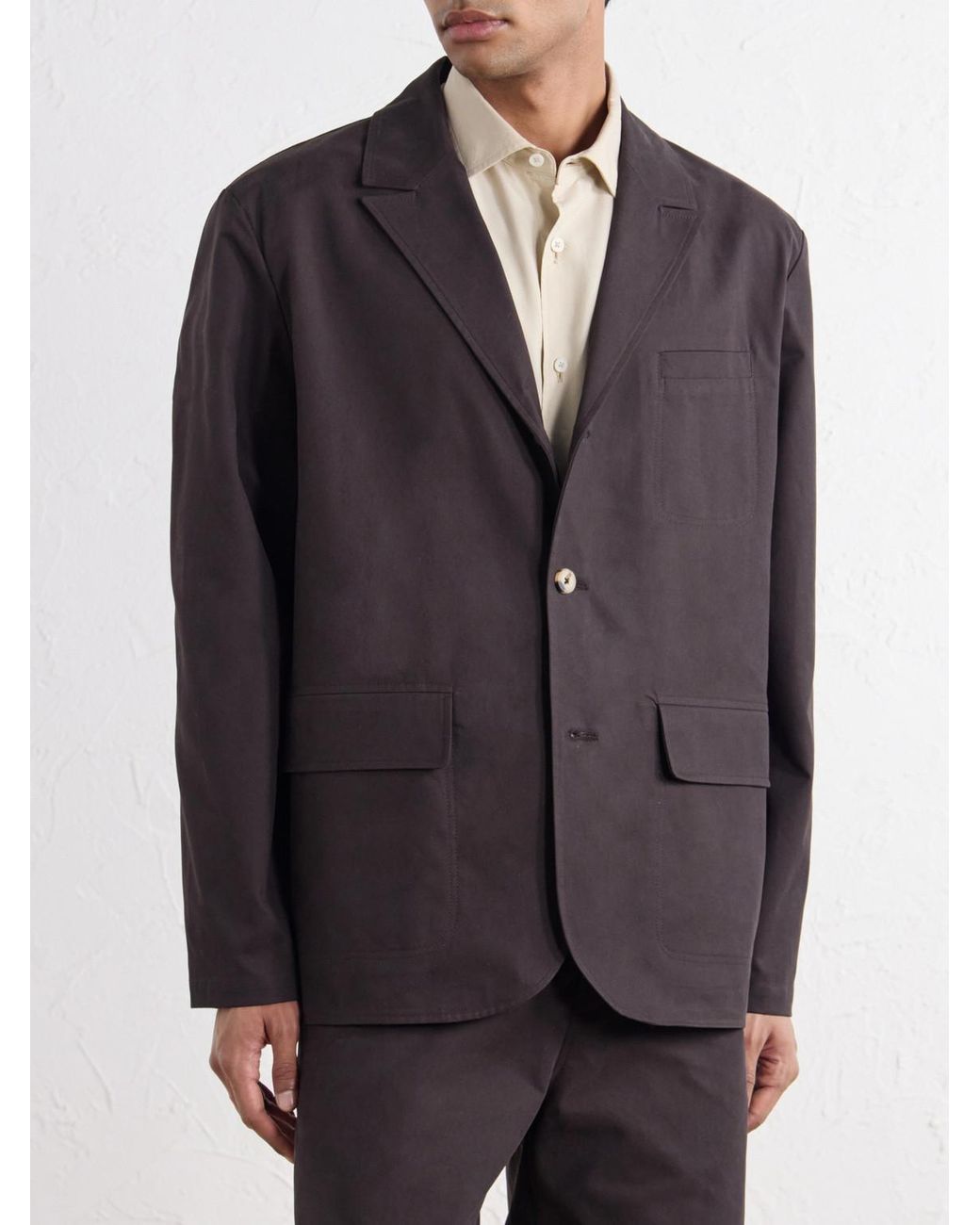 De Bonne Facture Brown Métier Cotton-Twill Suit Jacket for men