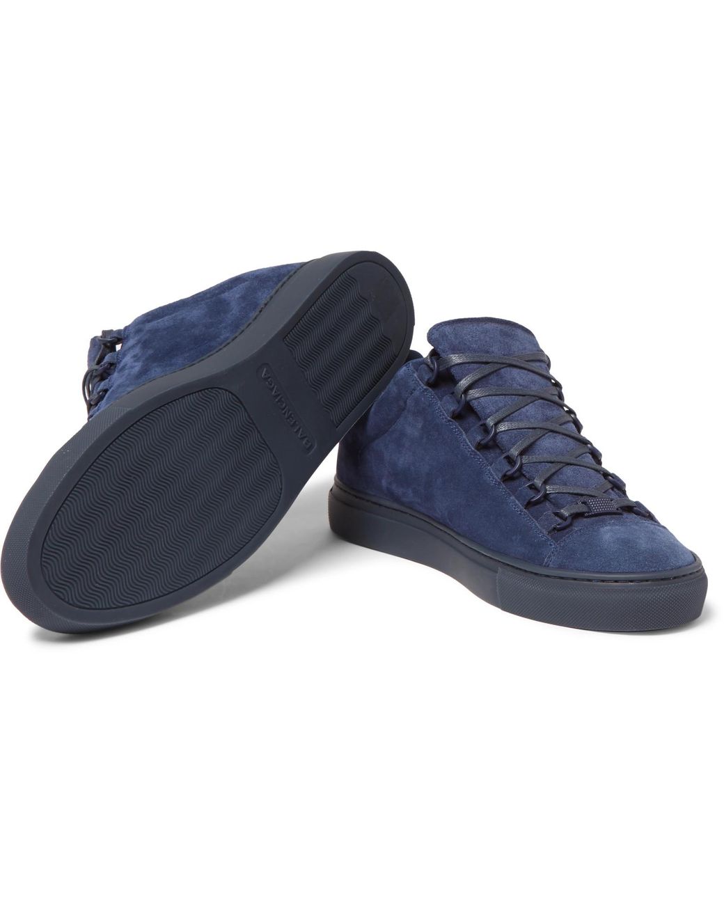 Balenciaga Arena Suede Sneakers in Blue for Men | Lyst