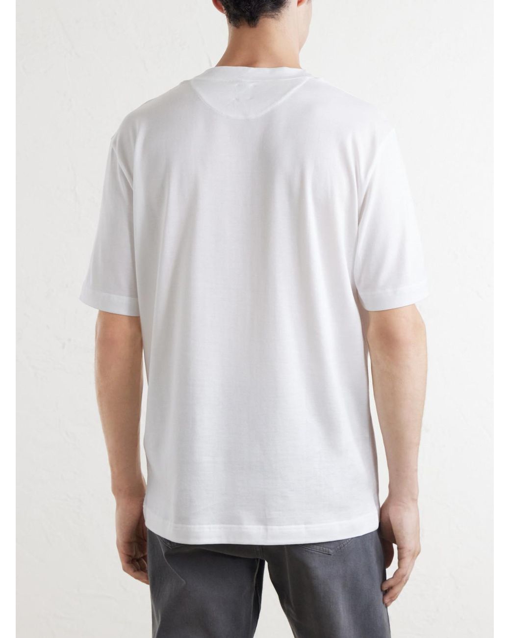 Eleventy White Cotton-Jersey T-Shirt for men