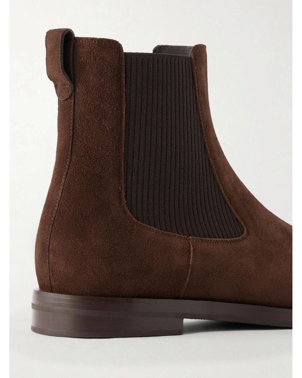 Manolo Blahnik Brown Sempione Manny Suede Chelsea Boots for men