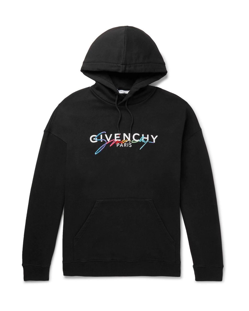 Givenchy Rainbow Logo Cotton Hoodie in Black for Men | Lyst UK