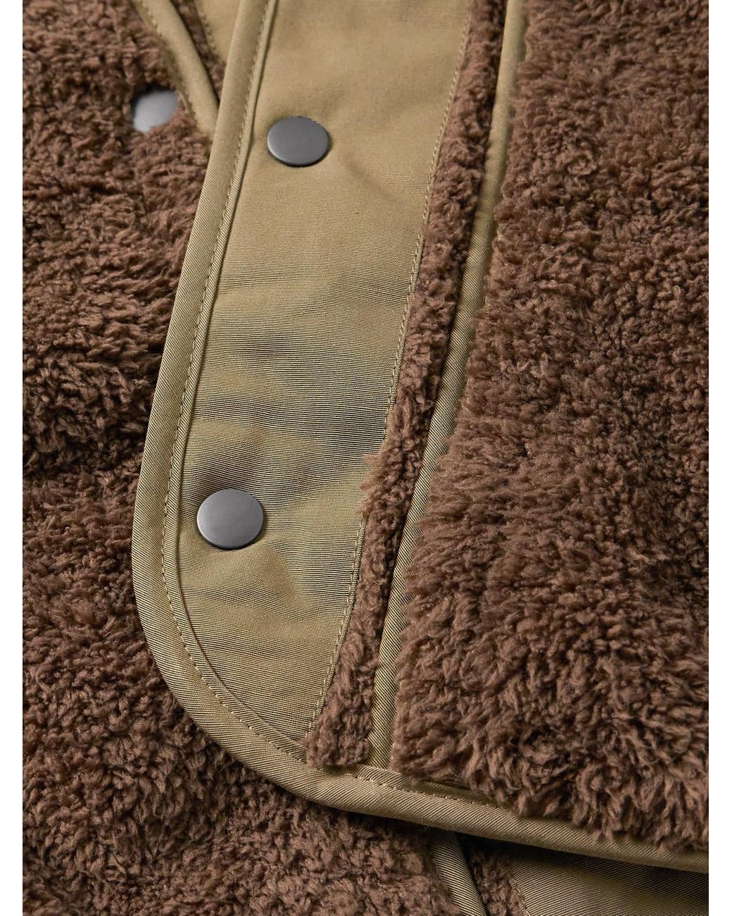 FRIZMWORKS Smock Kapuzenjacke aus Twill aus einer Baumwollmischung mit Futter aus Fleece in Natural für Herren