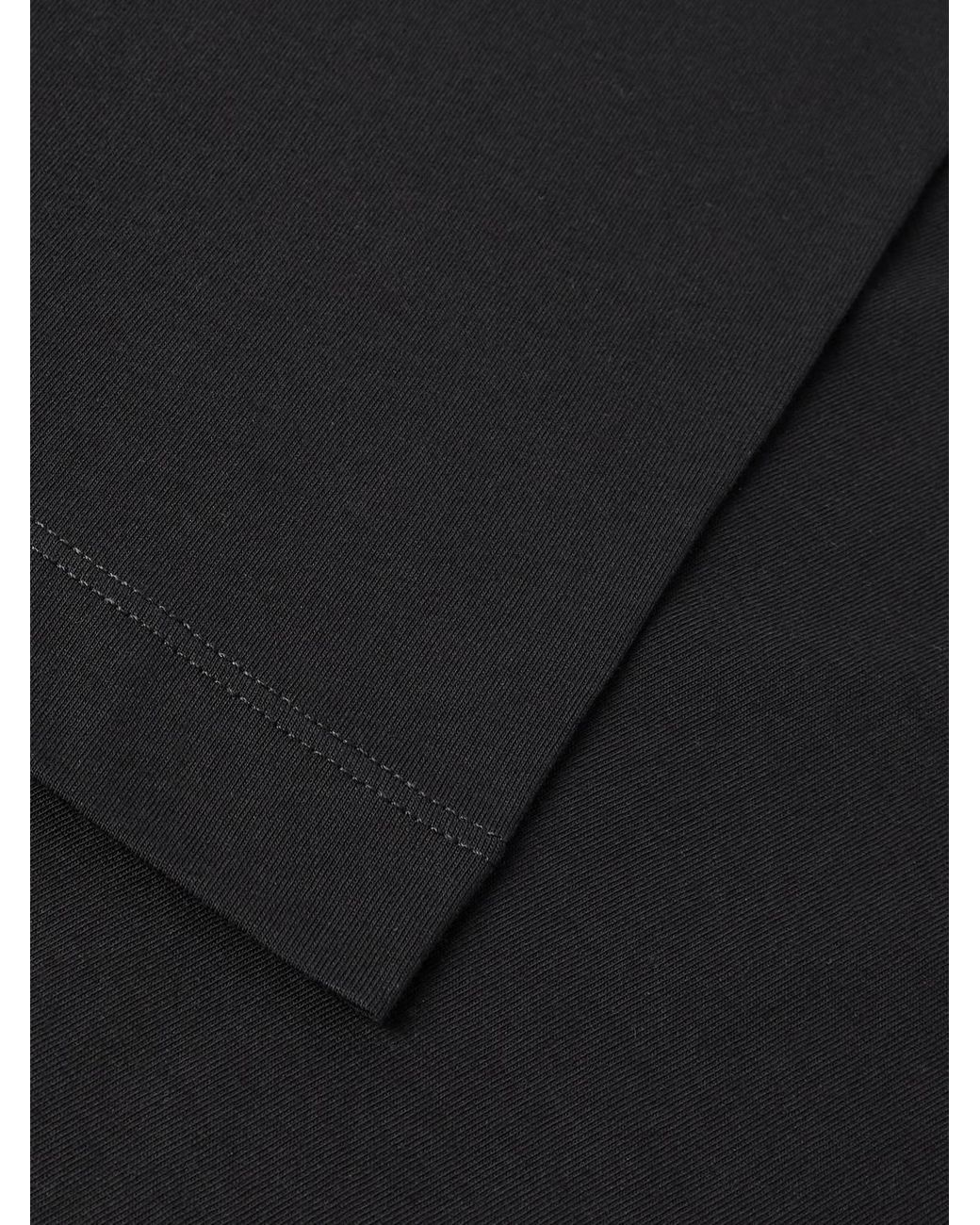 Dries Van Noten Black Cotton-Jersey T-Shirt for men