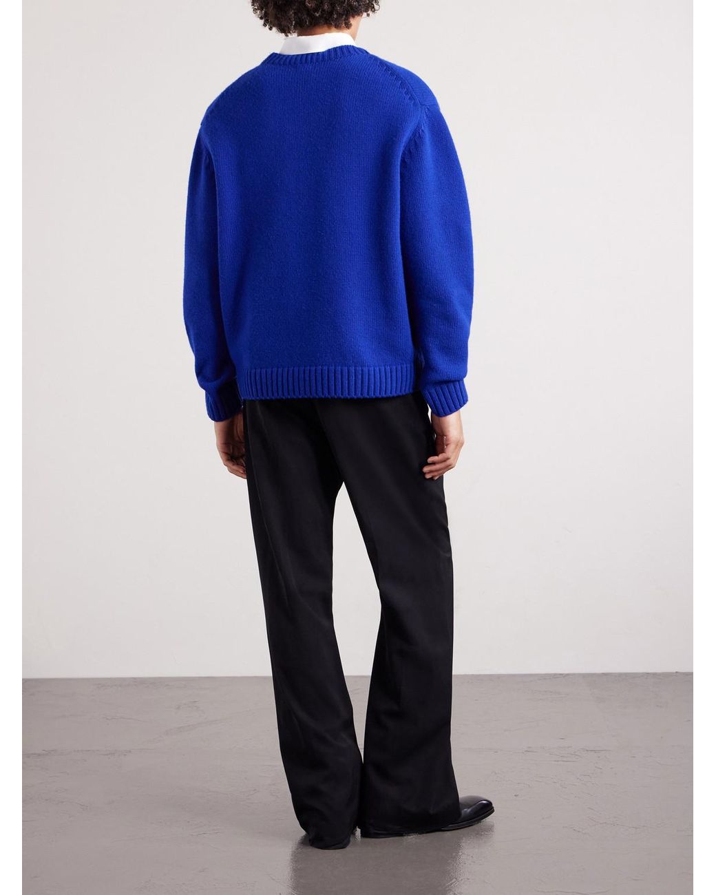 Tom Ford Blue Wool And Cashmere-Blend Sweater for men