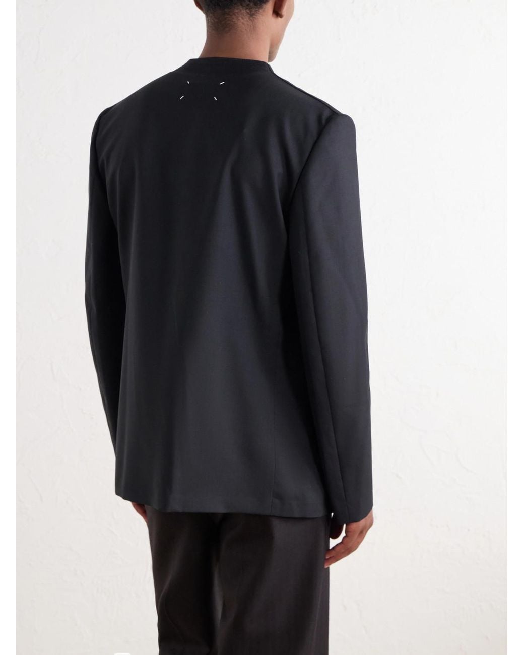 Maison Margiela Black Virgin Wool-Twill Jacket for men