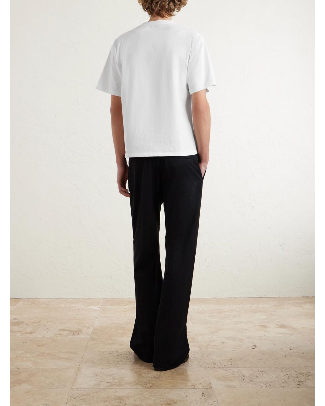 Saint Laurent T-Shirt aus Baumwoll-Jersey in White für Herren