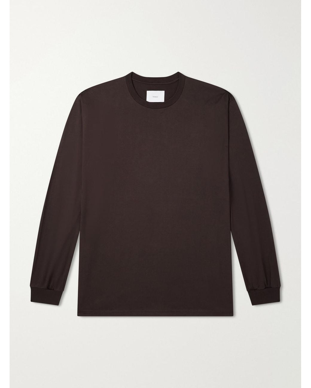 Ssstein Brown Suvin Cotton-Jersey T-Shirt for men