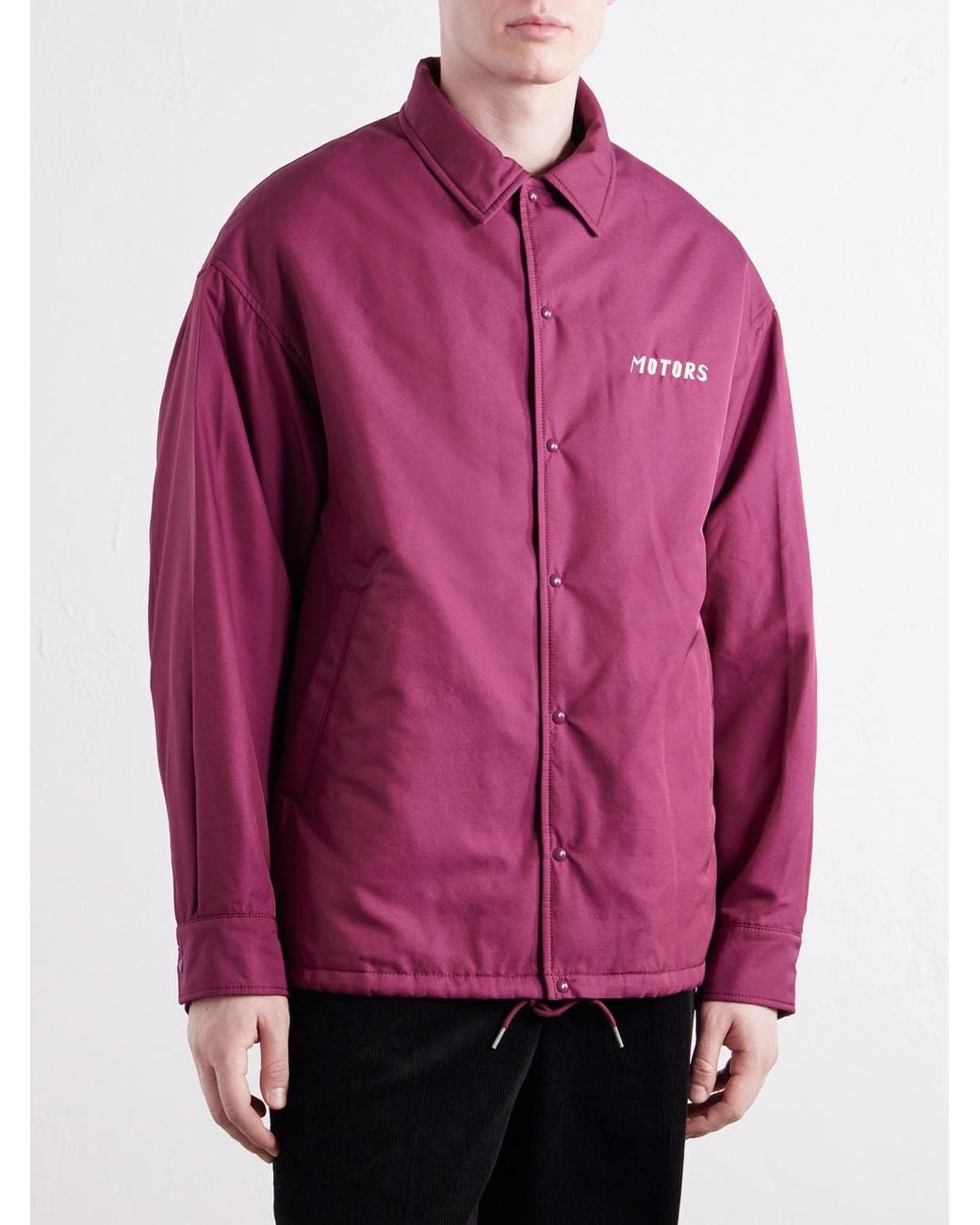 Visvim Purple Embroidered Wool And Silk-Blend-Twill Jacket for men