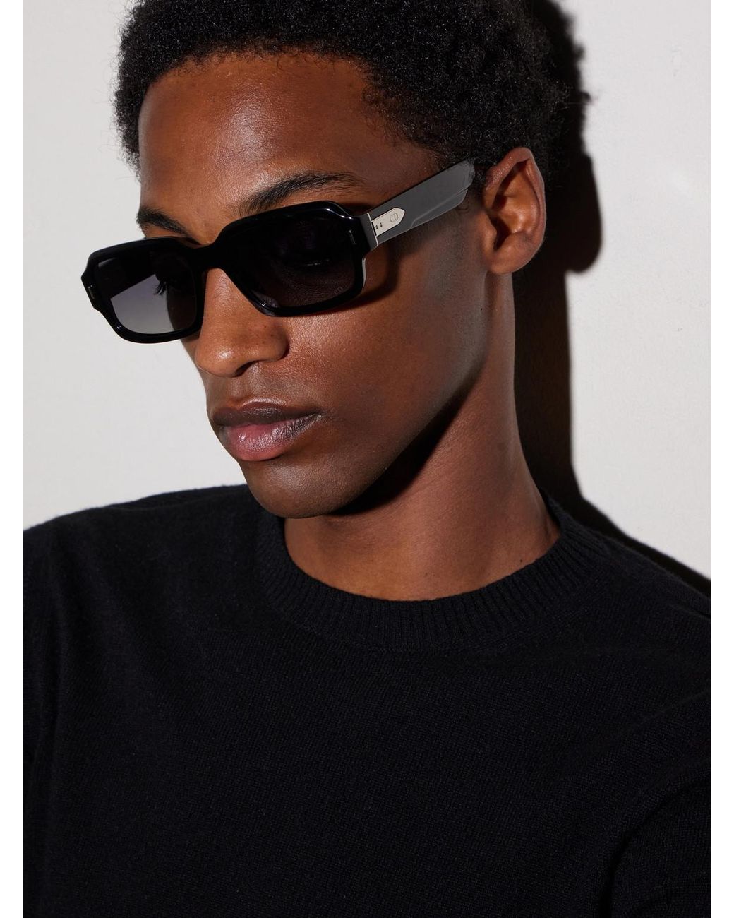 Dior Black Diortailoring Square-Frame Acetate Sunglasses for men