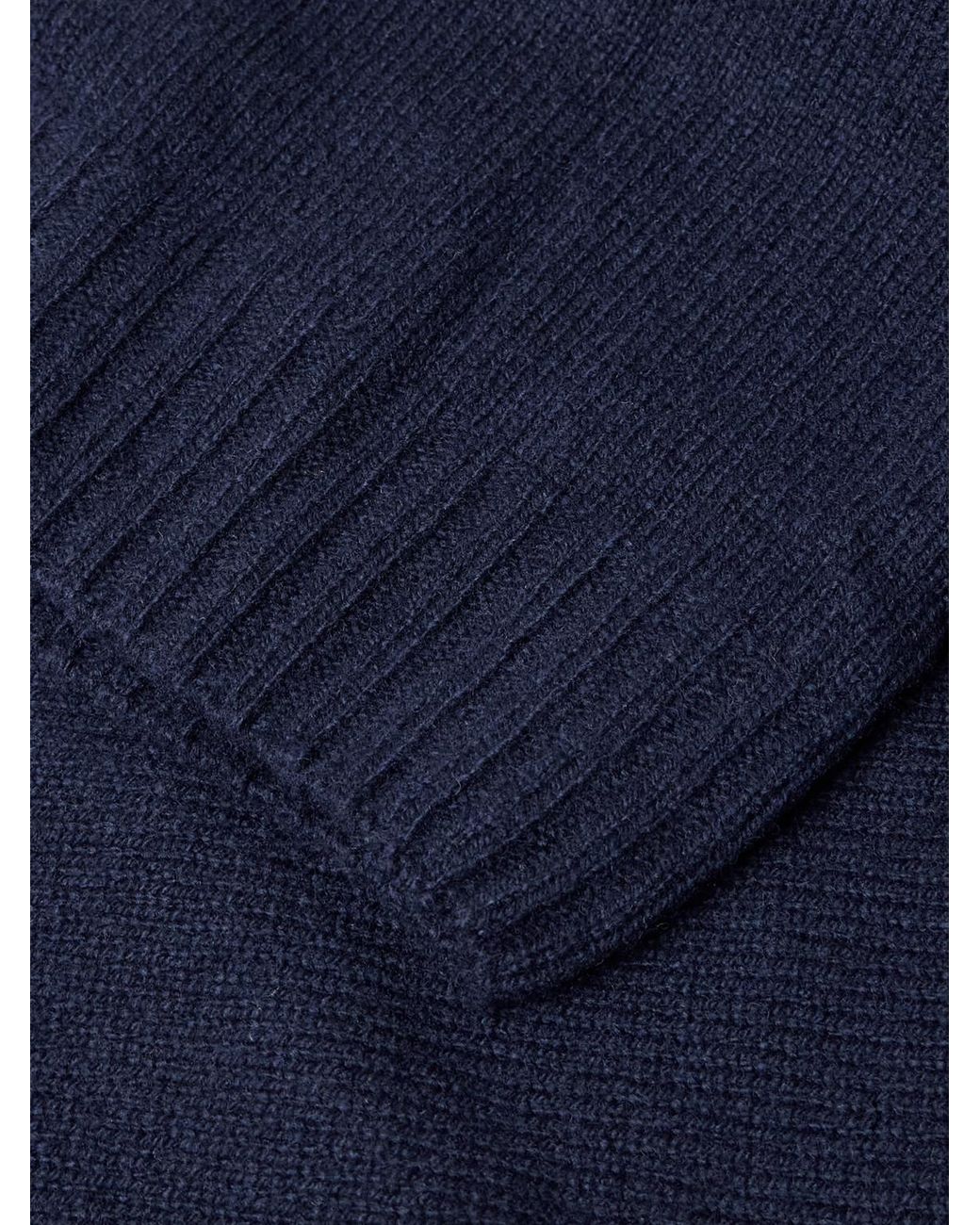 John Smedley Blue Norfolk Recycled-Cashmere And Merino Wool-Blend Sweater for men
