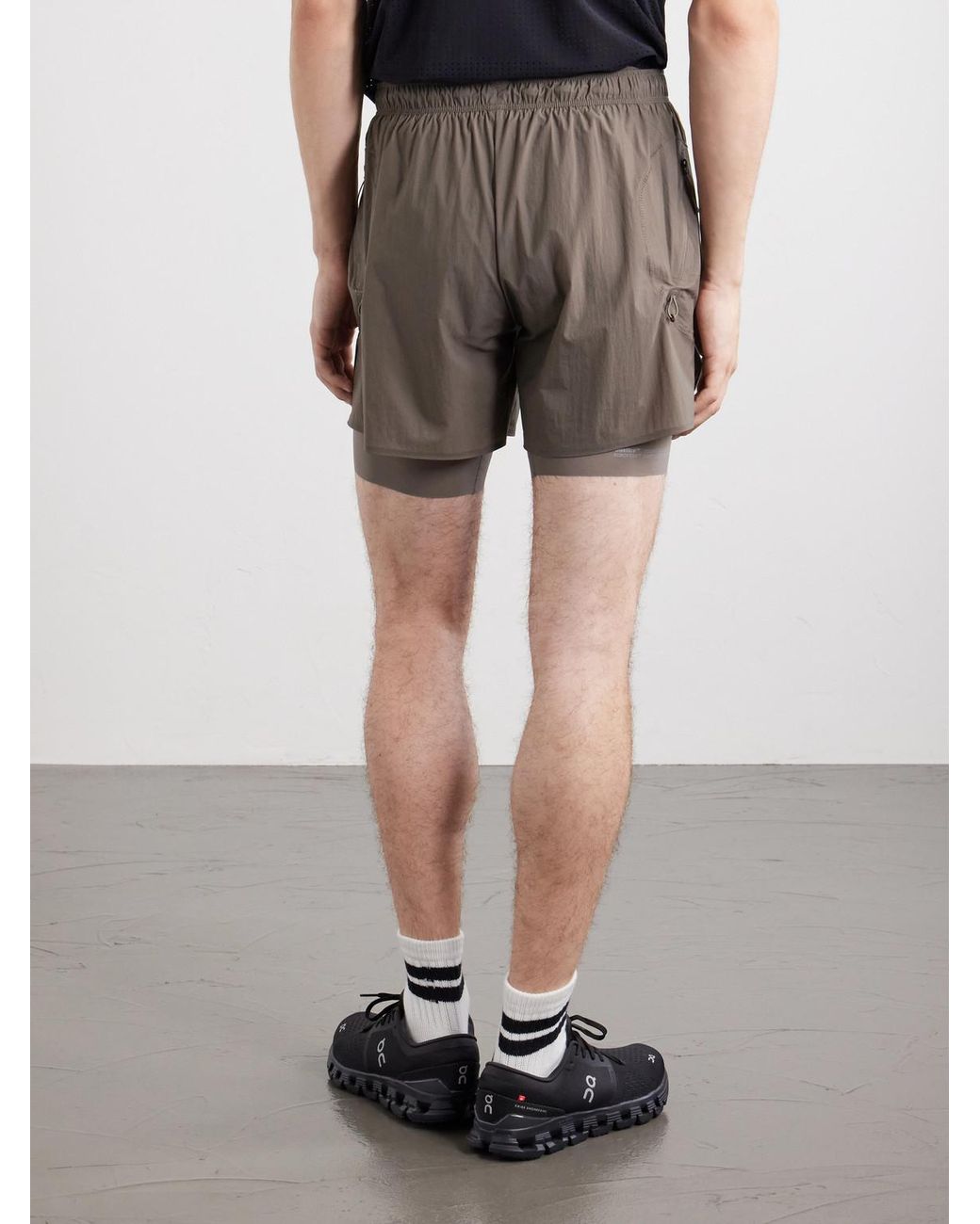 Satisfy Gray Rippy&Trade; Layered 5&Quot; Cordura&Reg; And Justice&Trade; Running Shorts for men