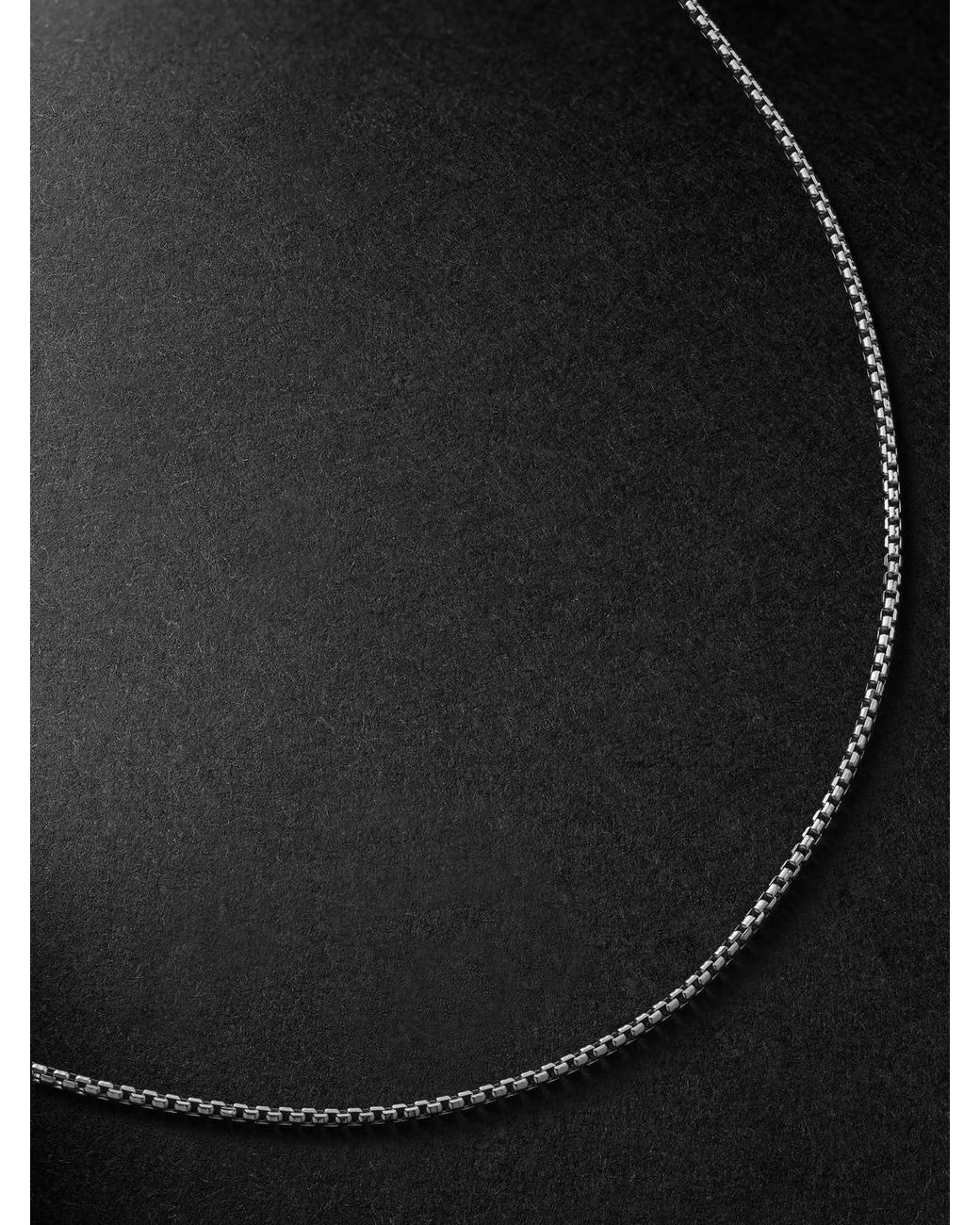 Alex Moss New York Black 20-Inch 14-Karat Box Chain Necklace for men