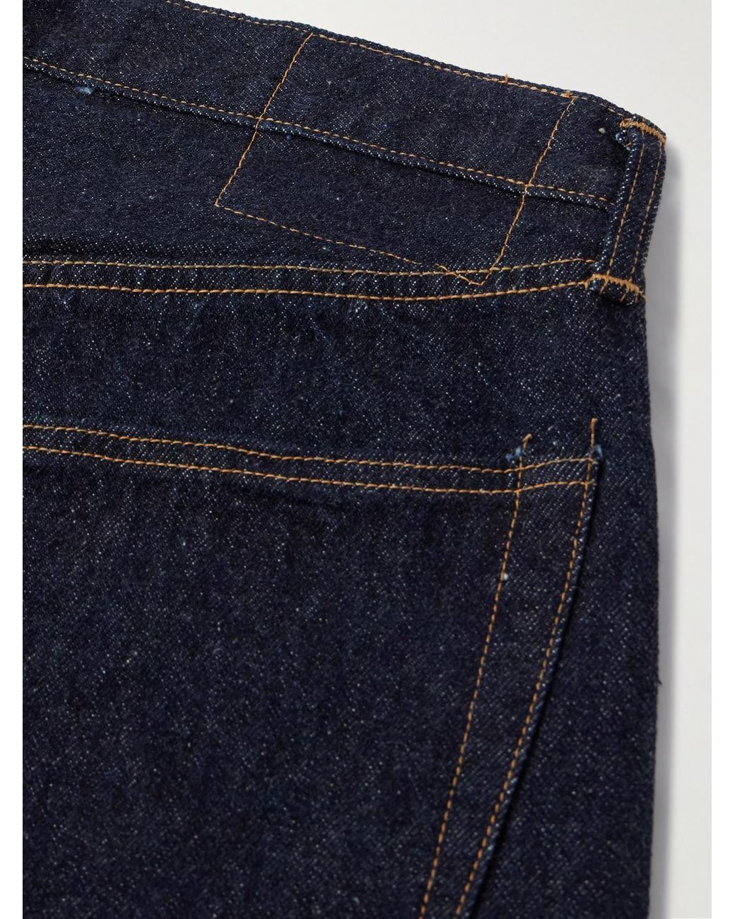 Kaptain Sunshine Blue Straight-Leg Selvedge Jeans for men