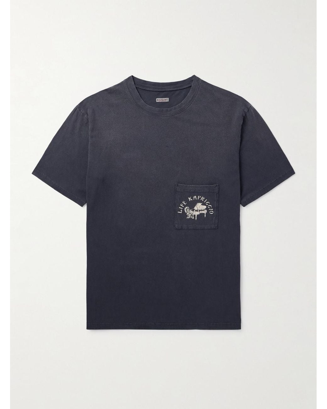 Kapital Blue Life Kapriccio Printed Cotton-Jersey T-Shirt for men