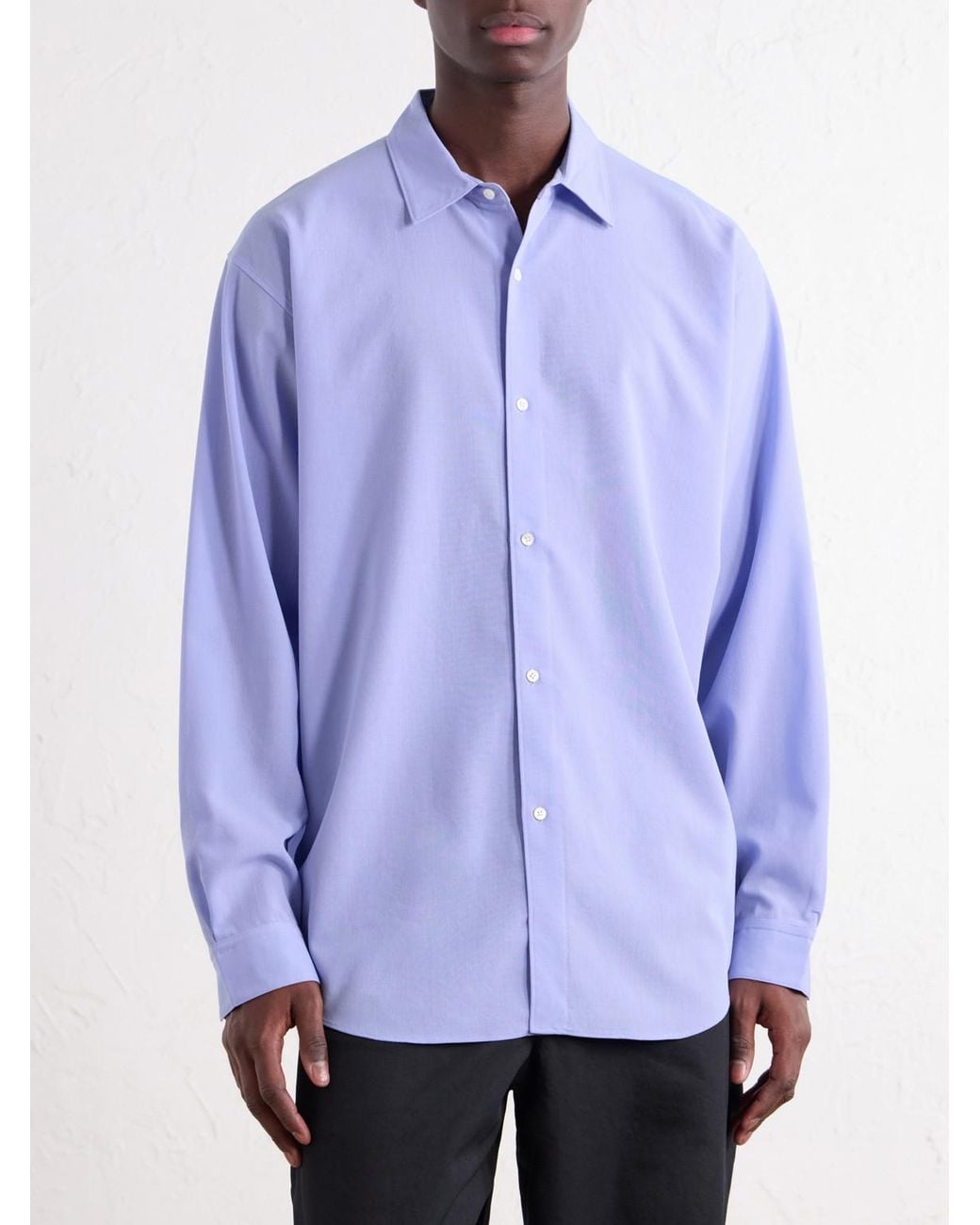 Goldwin Blue Wool-Fresco Shirt for men