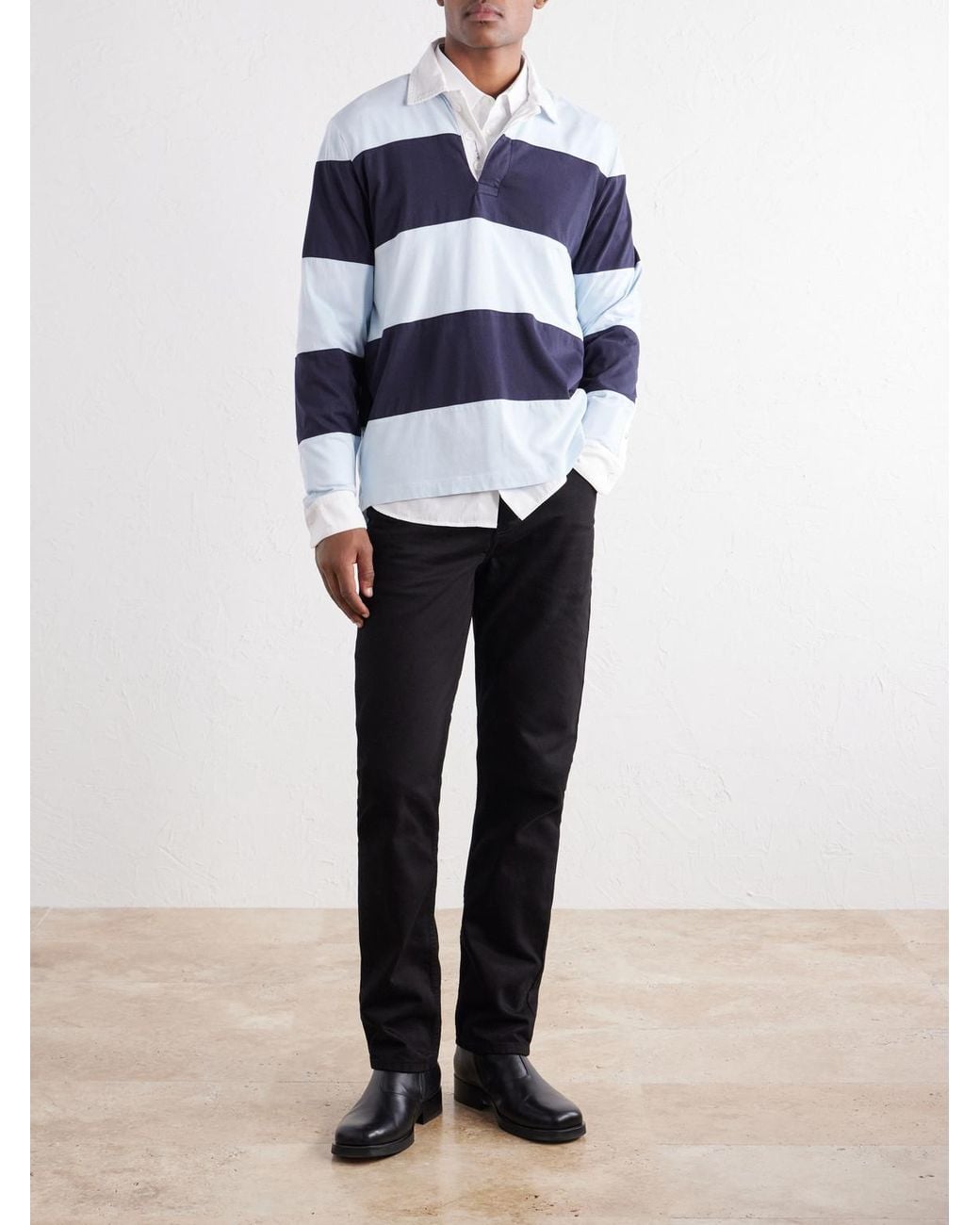 AMI Blue Straight-Leg Jeans for men
