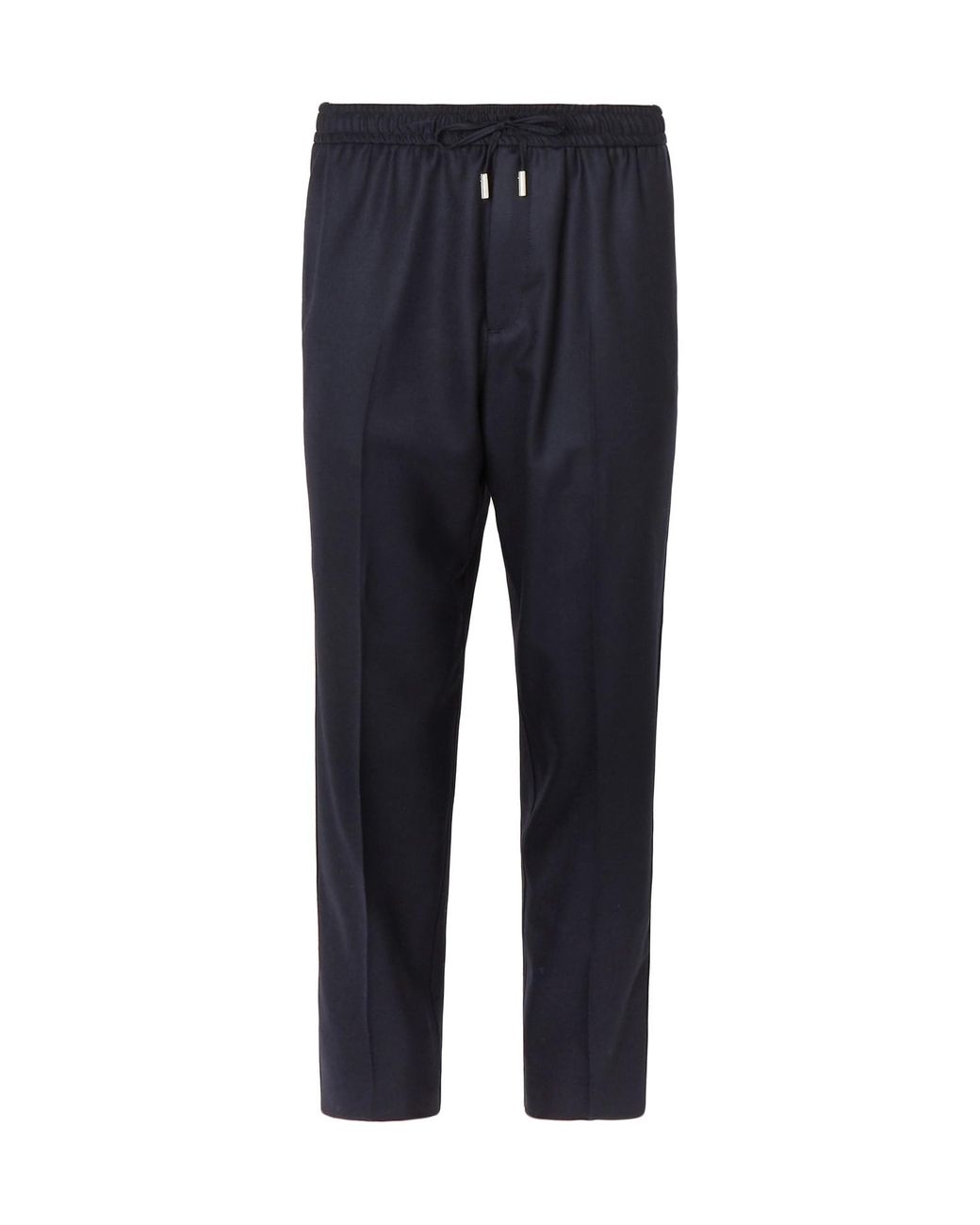 MR P. Slimfit Midnightblue Worstedwool Drawstring Trousers for Men