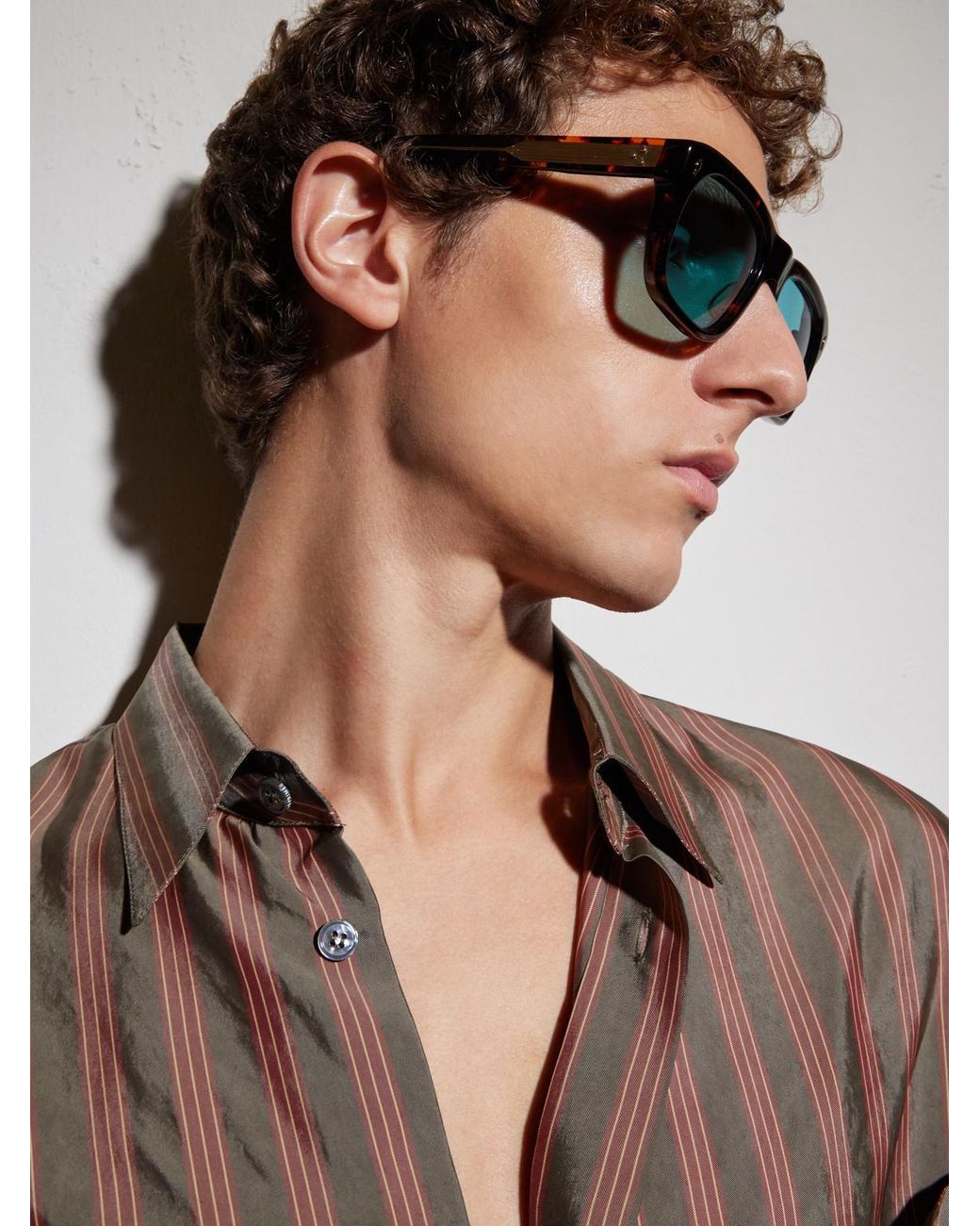Jacques Marie Mage Blue Yves Oversized Square-Frame Acetate Sunglasses for men