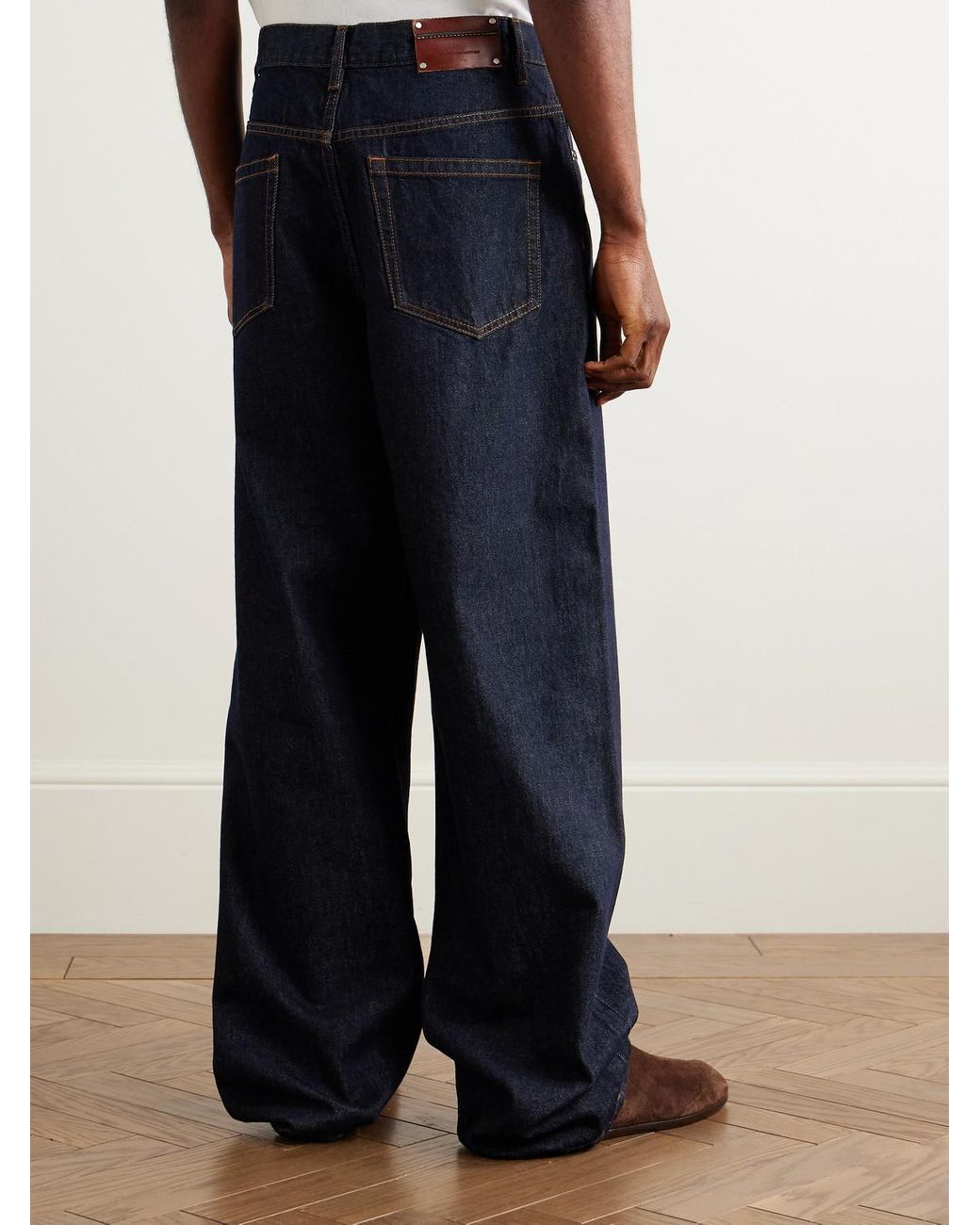 Dries Van Noten Blue Wide-Leg Jeans for men