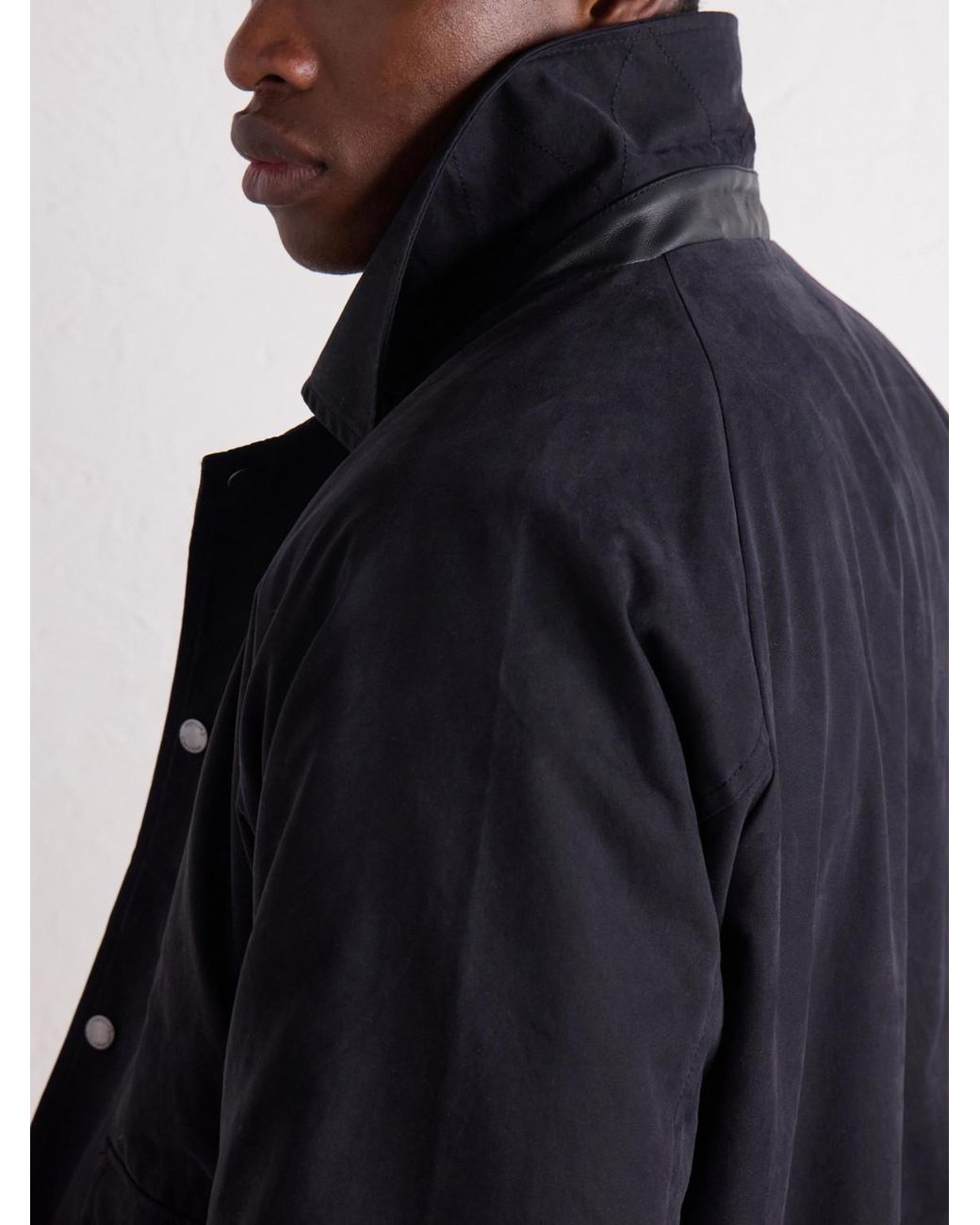 Corridor NYC Blue Waxed Cotton-Blend Canvas Jacket for men