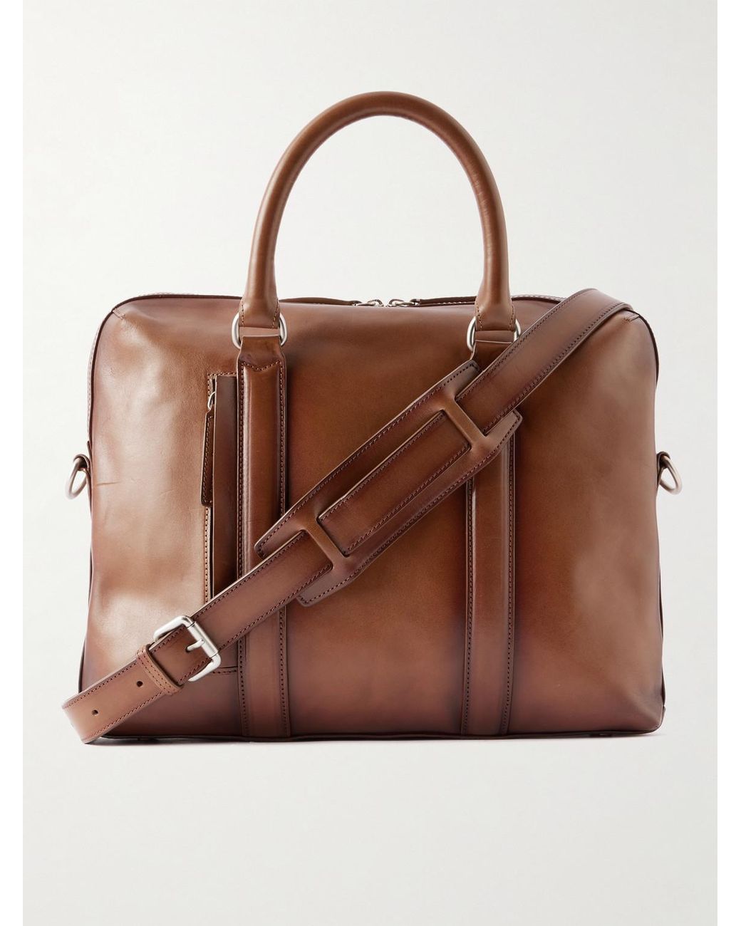 Officine Creative Brown Quentin 019 Leather Briefcase for men