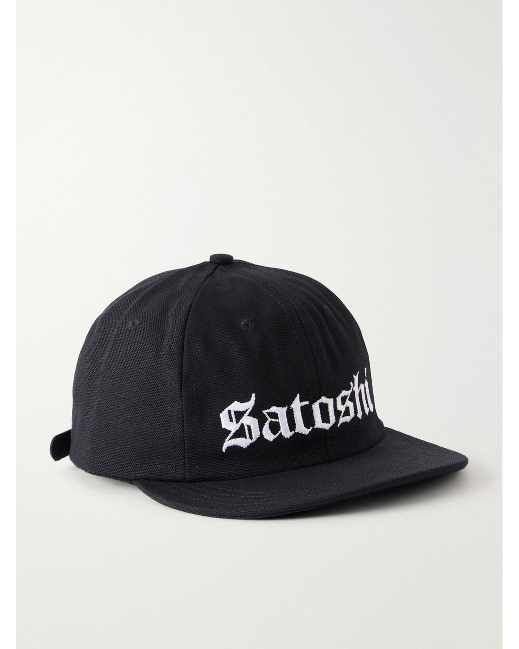Satoshi Nakamoto Blue Og Logo-Embroidered Cotton-Canvas Baseball Cap