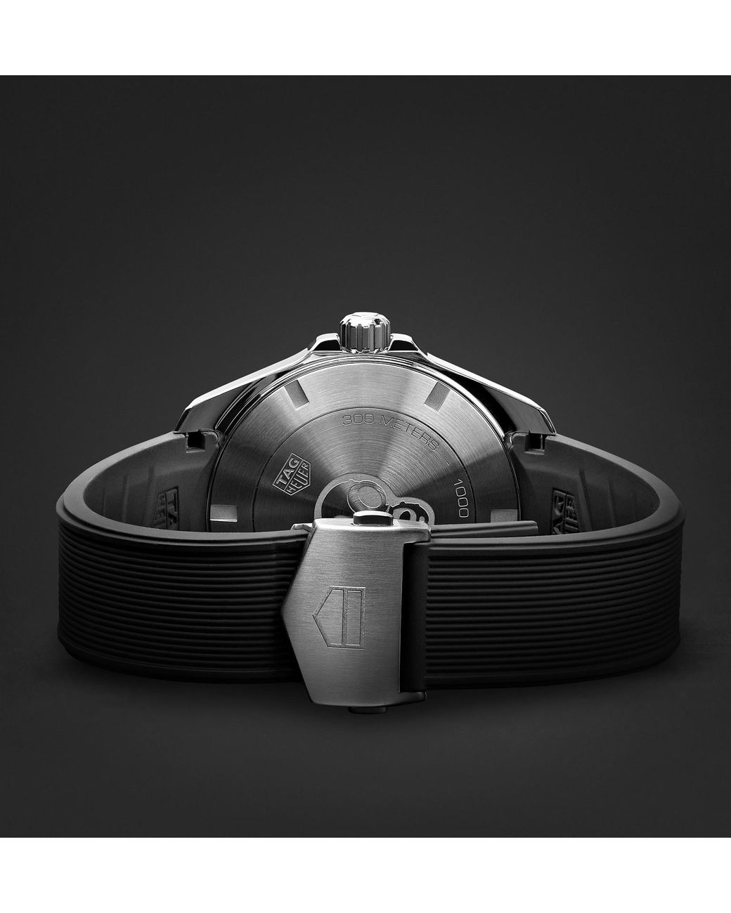 Tag Heuer Aquaracer Quartz 43mm Steel And Rubber Watch Ref