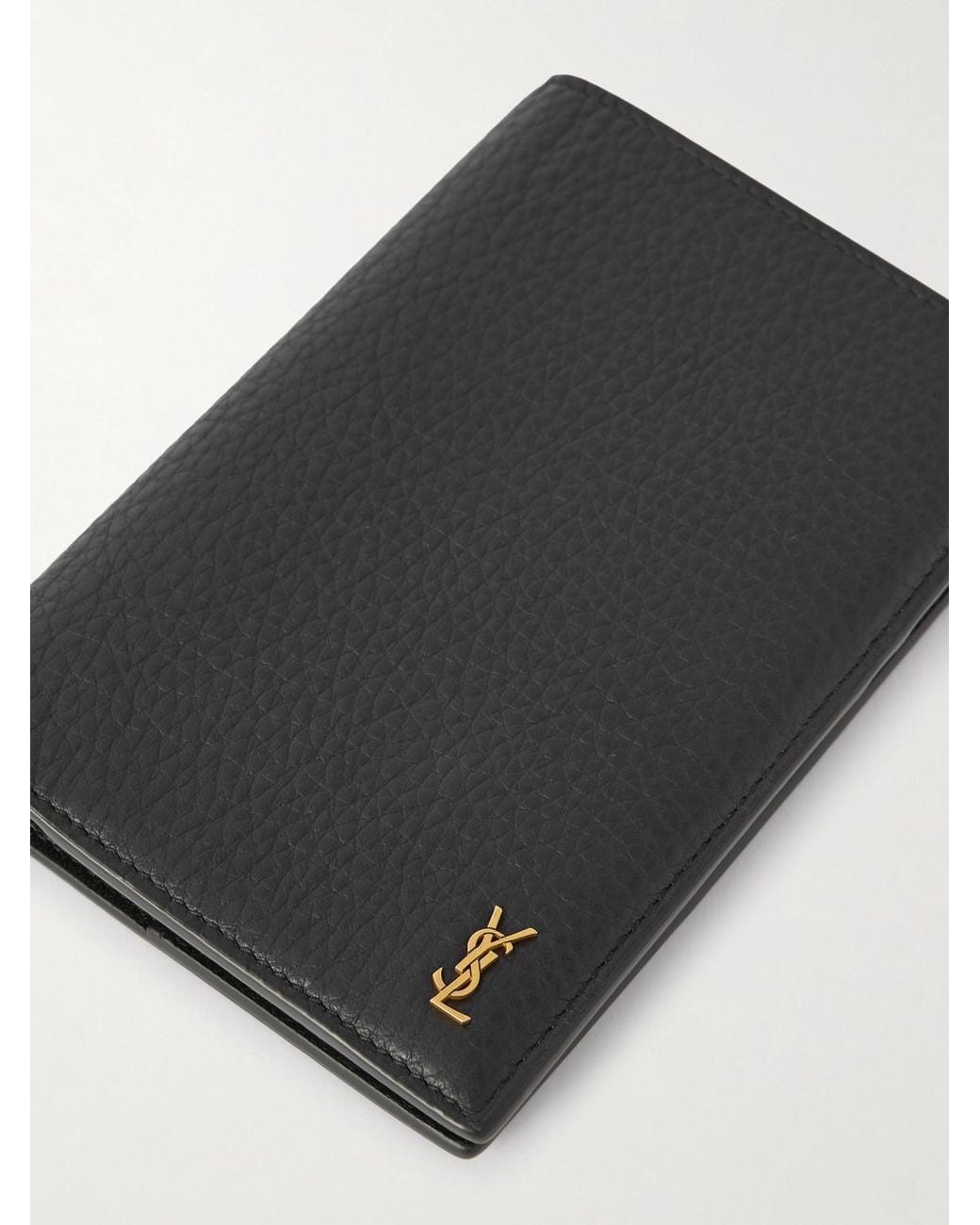Saint Laurent Black Full-Grain Leather Billfold Wallet for men