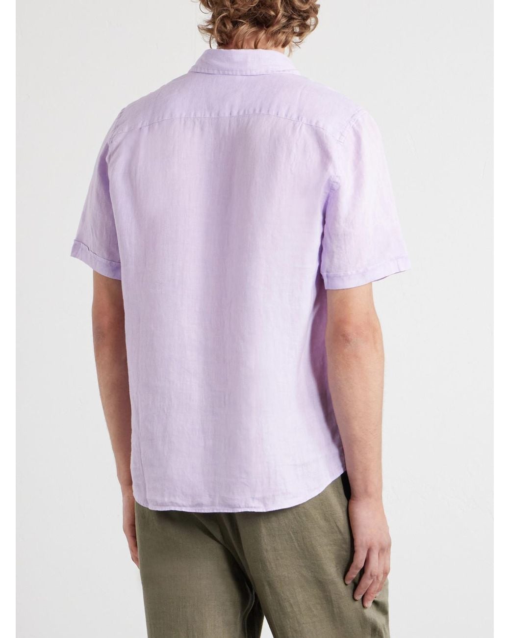 Vilebrequin Pink Courbis Linen Shirt for men