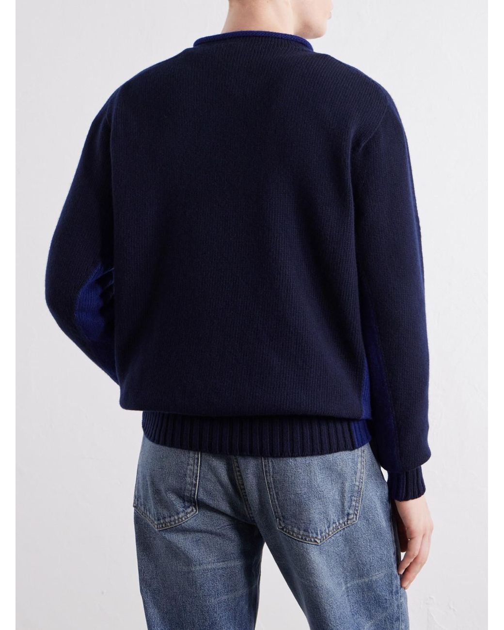 Inis Meáin Blue Wool Sweater for men