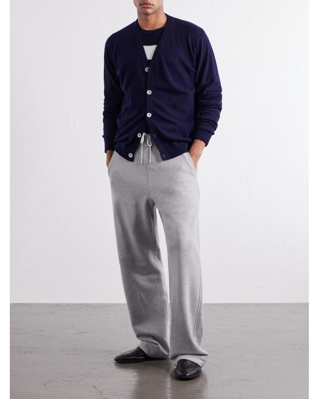 Begg x Co Blue Heriot Cashmere Cardigan for men